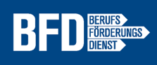 Logo vom Berufs Förderungs Dienst. Fördermöglichkeiten für Kurse bei der Grone Wirtschaftsakademie.